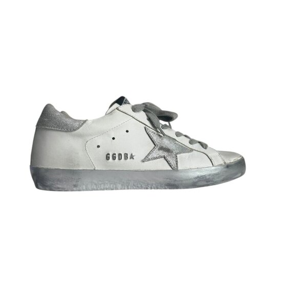 Golden Goose Shoes - GOLDEN GOOSE superstar white leather silver trim Womens Sneakers size 37 7